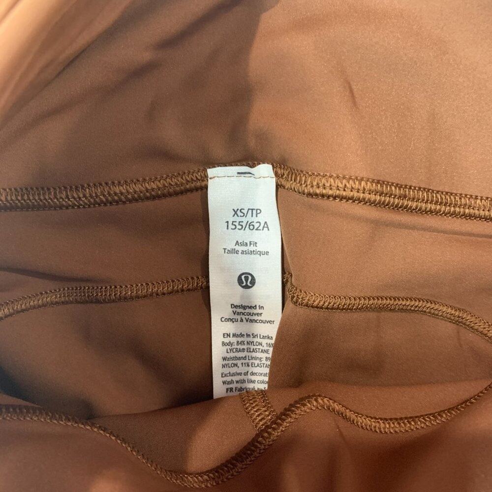 Lululemon Roasted Brown Fast & Free 24" Tight Asia Fit Size XS/US Size 0 - Picture 7 of 9